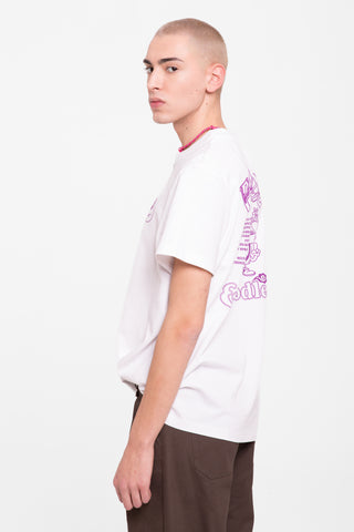 T shirt Noodles Viola      Bianco