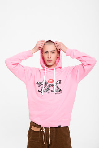 Felpa Dragone Hoodie       rosa