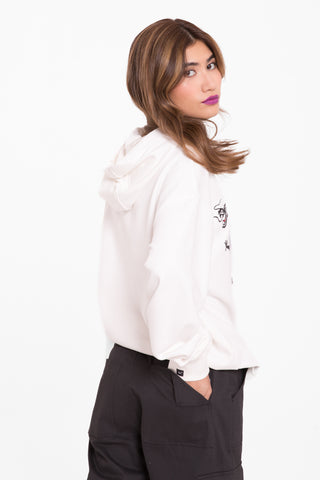 Felpa Dragone Hoodie        bianca