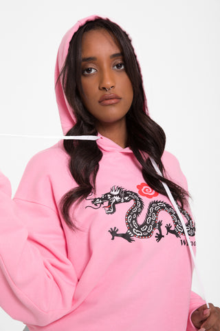 Felpa Dragone Hoodie       rosa