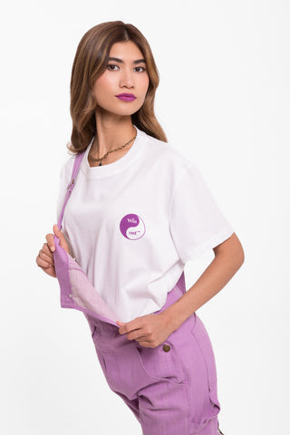 T shirt Noodles Viola      Bianco