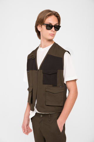 Gilet Cargo    verde militare