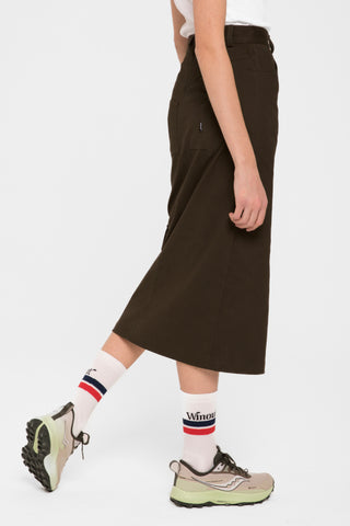 Military Green Midi Skirt