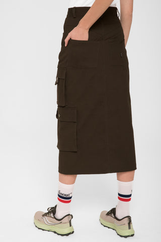 Military Green Midi Skirt