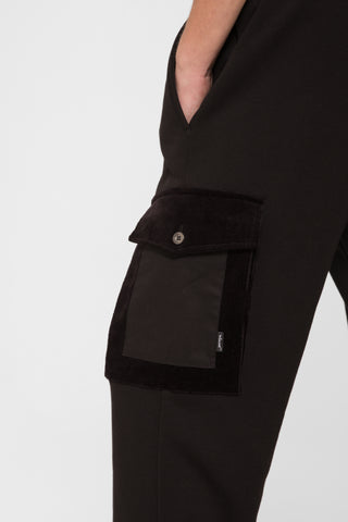 pantalone in tessuto felpa     nero