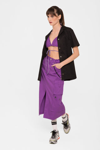 Purple Cargo Skirt