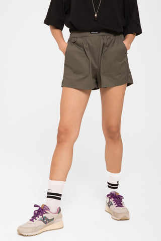 Shorts in cotone         verde militare