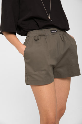 Shorts in cotone         verde militare