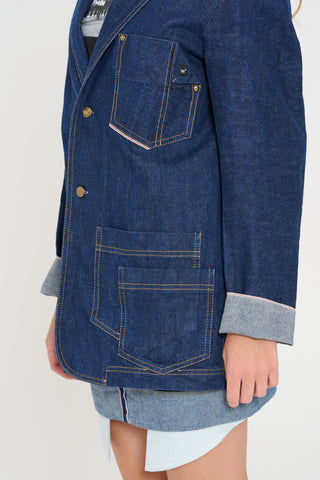 Giacca multitasche Workwear denim