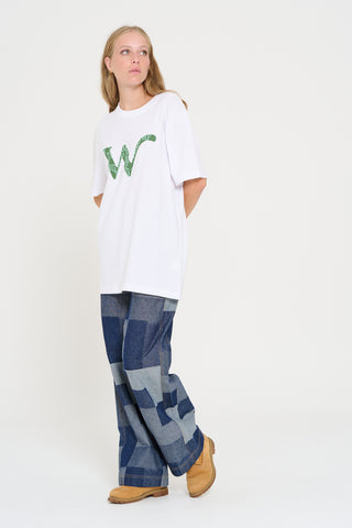 T-shirt  "W" logo    bianco