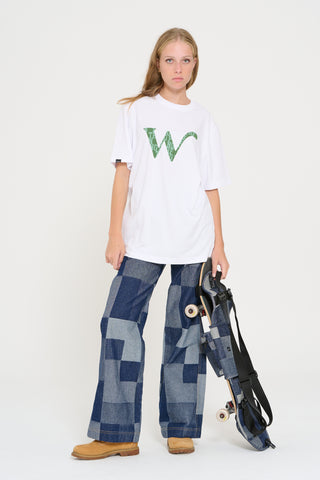 T-shirt  "W" logo    bianco