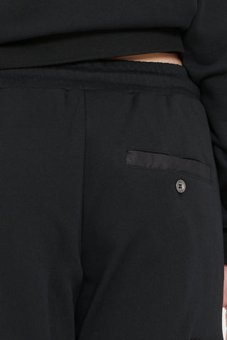 pantalone in tessuto felpa     nero