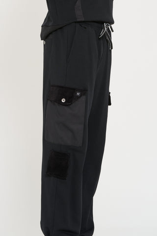 pantalone in tessuto felpa     nero