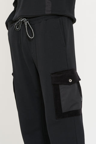 pantalone in tessuto felpa     nero