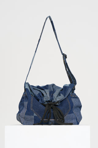 borsa denim patchwork