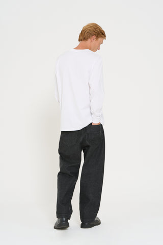 Pantalone denim over    nero