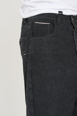 Pantalone denim over    nero