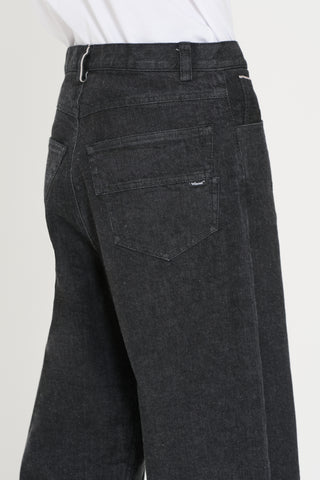 Pantalone denim over    nero