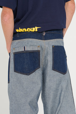 Jeans Inside Out Blu