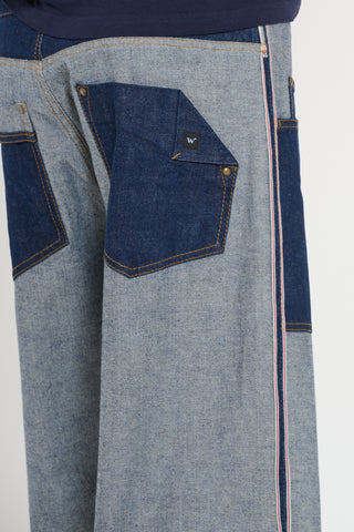 Jeans Inside Out Blu