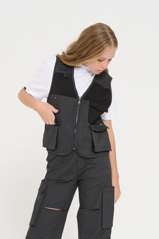 Gilet cargo   piombo