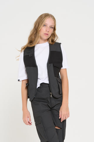 Gilet cargo   piombo