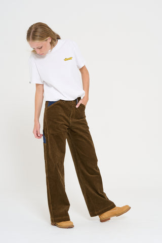 Pantalone carpenter brown velvet