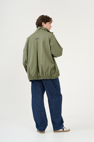 Bomber tessuto tecnico verde militare