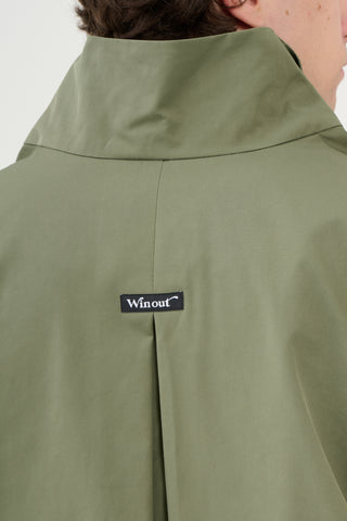 Bomber tessuto tecnico verde militare