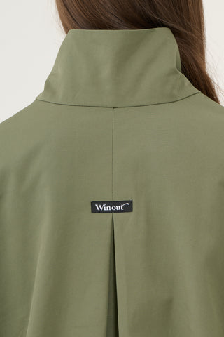 Bomber tessuto tecnico verde militare