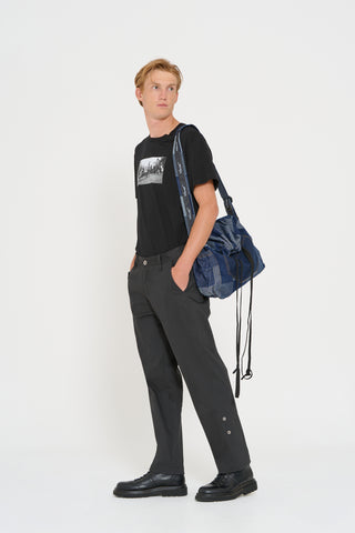 borsa denim patchwork