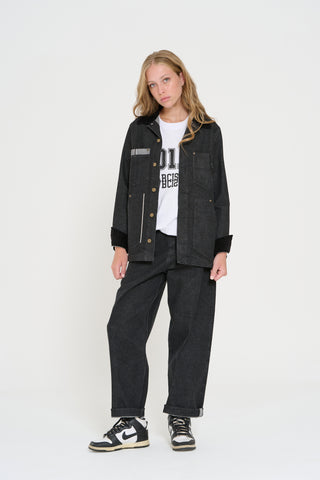 Giacca workwear denim nero