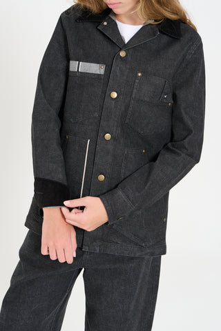 Giacca workwear denim nero