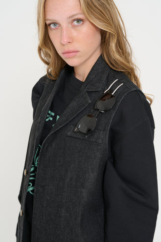 Gilet Denim Black