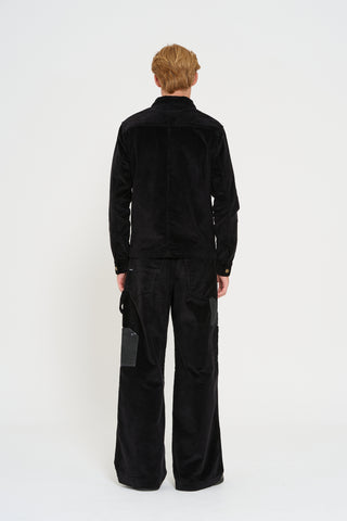 Giacca workwear black velvet