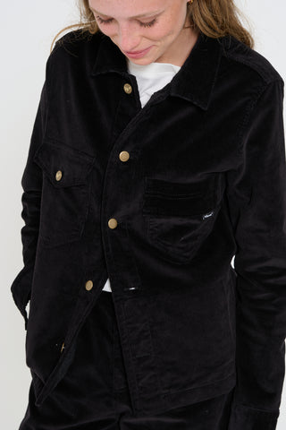 Giacca workwear black velvet