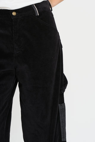 Pantalone carpenter black velvet