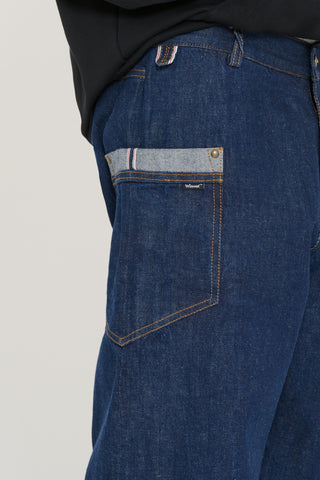 Pantalone denim tasche laterali