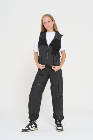 Gilet cargo   piombo