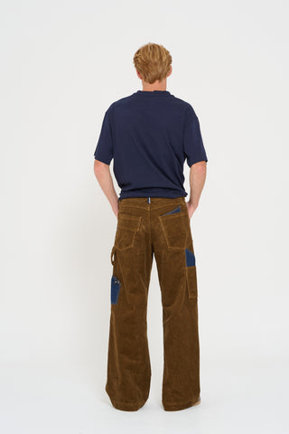 Pantalone carpenter brown velvet