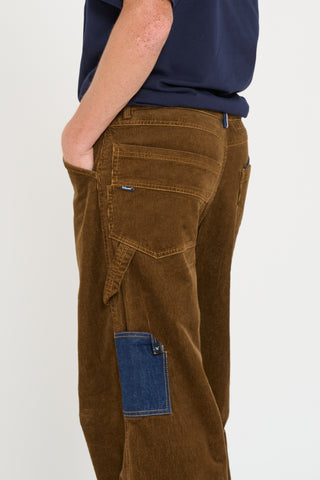 Pantalone carpenter brown velvet