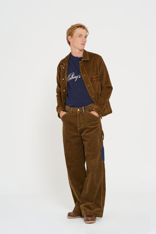 Pantalone carpenter brown velvet